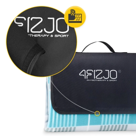 Koc piknikowy plażowy z izolacją 200 x 200 cm krata