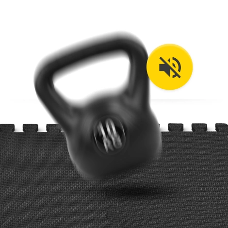 Mata ochronna piankowa PUZZLE na podłogę 24 szt. 30 x 30 cm - czarna