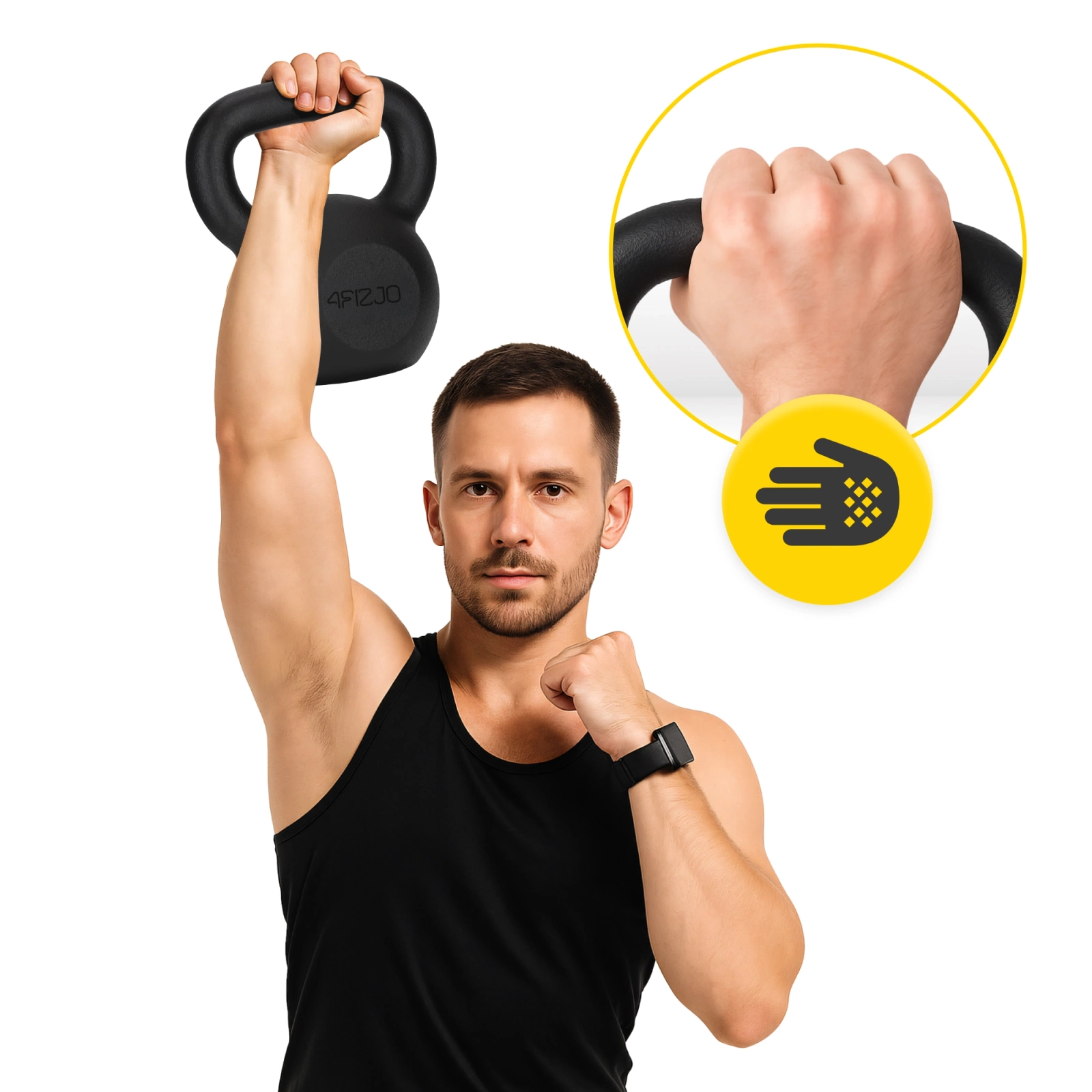 Kettlebell greutate din fontă de 24 kg