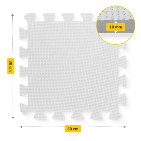 Mata edukacyjna dla dzieci puzzle 90 x 90 cm szara