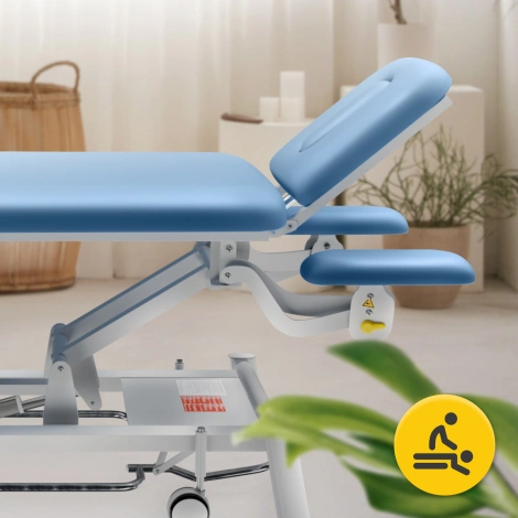 Stół do masażu i rehabilitacji elektryczny PURE+ niebieski