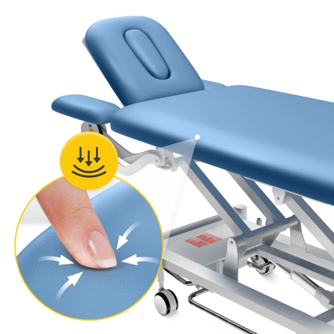 Stół do masażu i rehabilitacji elektryczny PURE+ niebieski