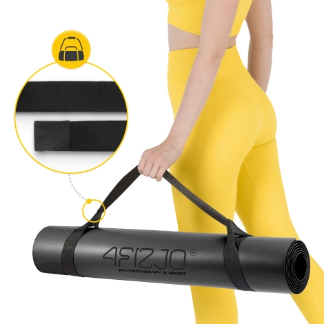 Mata do jogi i ćwiczeń antypoślizgowa 4 mm czarna