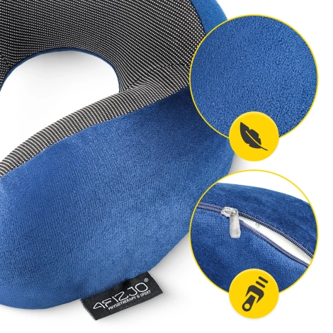Poduszka podróżna rogal do spania granatowa