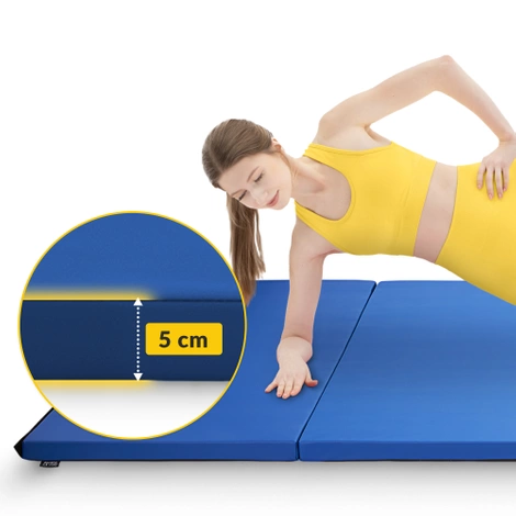 Materac gimnastyczny składany XL niebieski