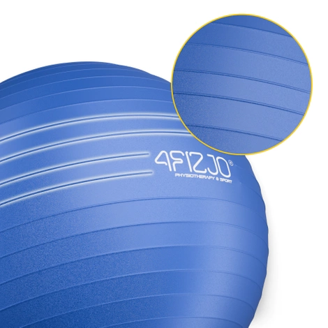 Piłka gimnastyczna dmuchana 65 cm granatowa