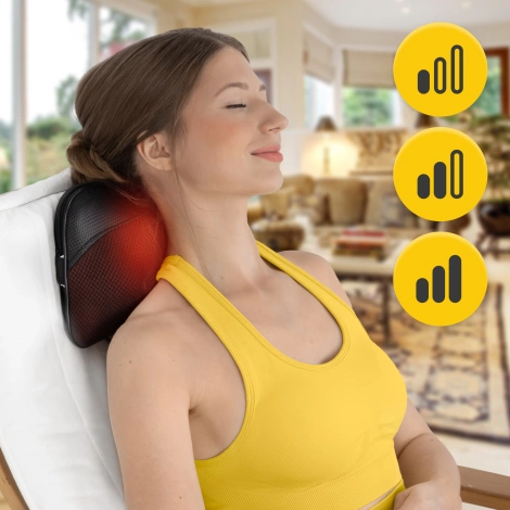 Poduszka masująca SHIATSU ULTRA+ brązowa