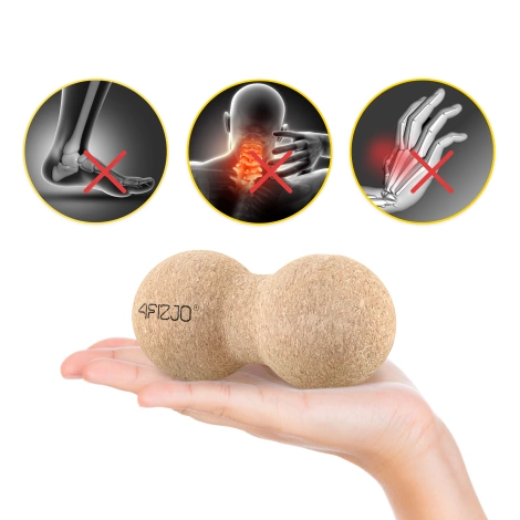 Podwójna piłka do masażu korkowa 13,5 cm