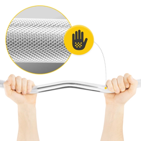 Zestaw kulturystyczny bitumiczny 20 kg + gryf lekko łamany 120 cm