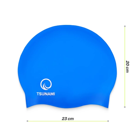 Czepek na basen unisex TSUNAMI PRO niebieski
