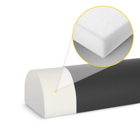 Półwałek rehabilitacyjny do masażu czarny