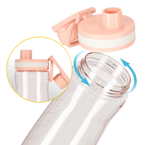 Butelka sportowa na wodę 850 ml różowa