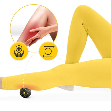 Piłeczka do masażu EPP 8 cm złota