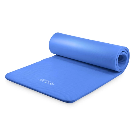 Mata do ćwiczeń fitness i jogi NBR 180 × 60 × 1,5 cm granatowa