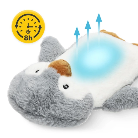 Termofor pluszowy w pokrowcu PINGWIN 0,75 litra