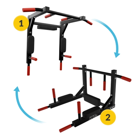 Drążek do podciągania na ścianę 2w1