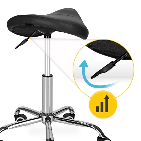 Taboret obrotowy siodło do masażu ERGO czarny