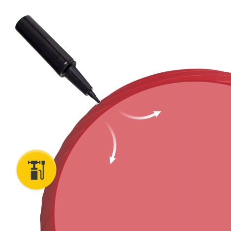 Piłka gimnastyczna dmuchana 55 cm czerwona