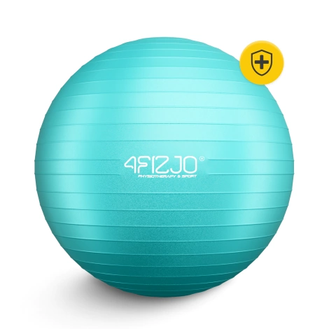 Piłka gimnastyczna dmuchana 65 cm miętowa