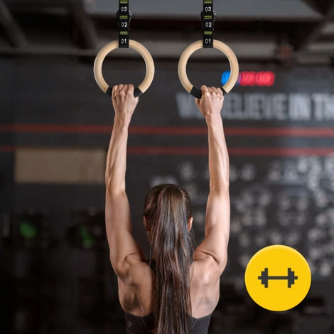 Kółka gimnastyczne do podciągania żółte