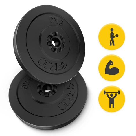 Zestaw kulturystyczny bitumiczny 70 kg + gryf prosty 150 cm