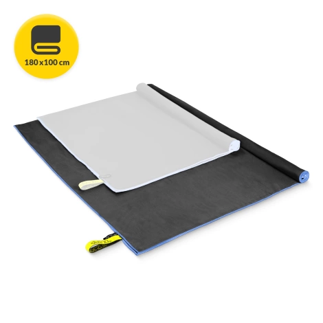 Ręcznik szybkoschnący z mikrofibry 180 x 100 cm szary