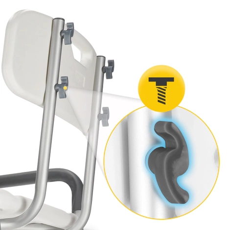 Krzesło pod prysznic z oparciem i podłokietnikami