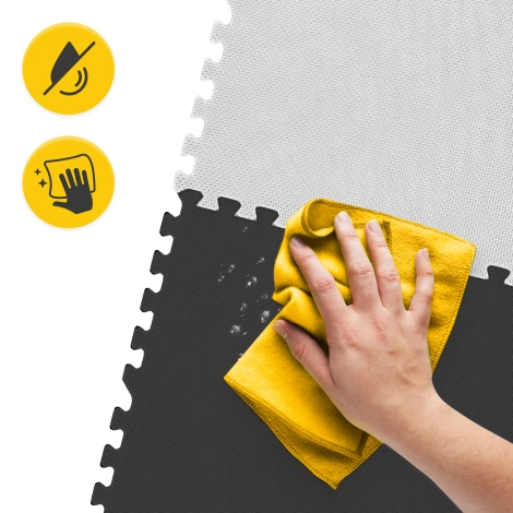 Mata edukacyjna dla dzieci puzzle 180 x 180 cm szara