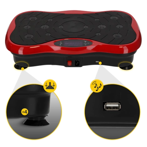 Platforma wibracyjna do ćwiczeń ULTRA+ czerwona