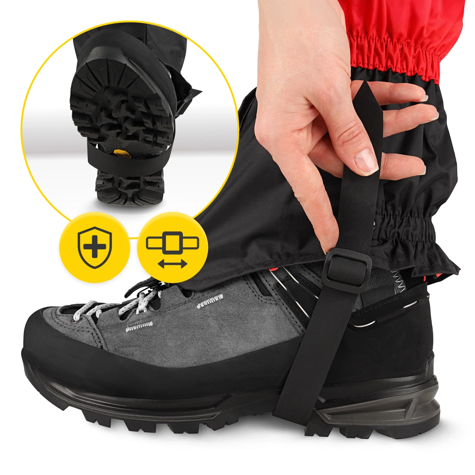 Stuptuty ochraniacze wodoodporne na buty czerwone