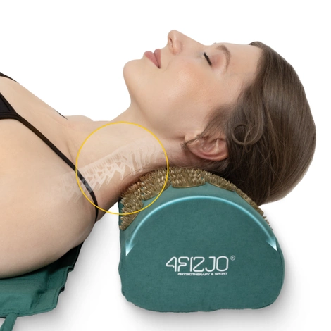 Mata do akupresury z poduszką klasyczna ciemnozielona