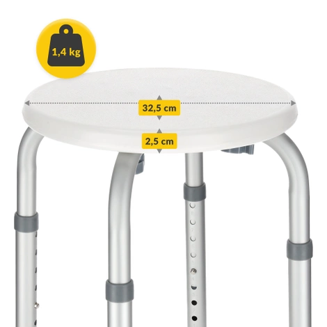 Taboret stołek pod prysznic okrągły