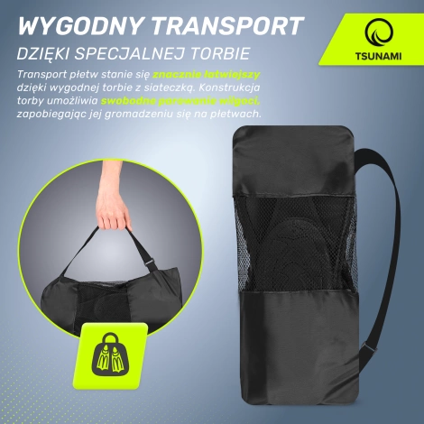 Płetwy do pływania TSUNAMI L/XL szare