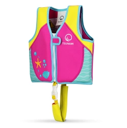 Kamizelka do pływania dla dzieci 3-6 lat TSUNAMI różowa