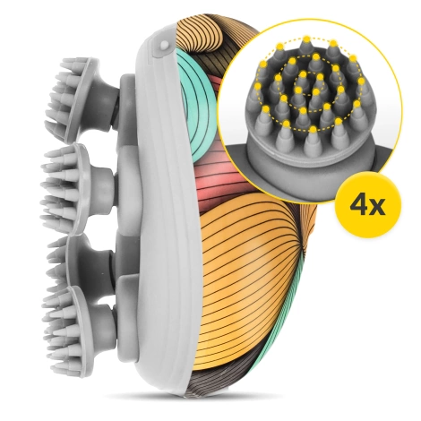 Elektryczny masażer do głowy wodoodporny wielokolorowy