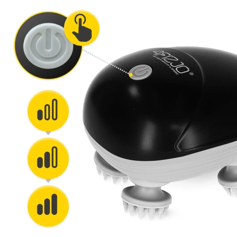 Elektryczny masażer do głowy wodoodporny czarny