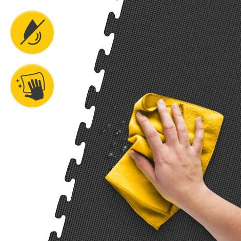 Mata ochronna piankowa PUZZLE na podłogę 100 x 100 cm czerwona