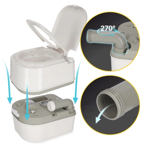 Przenośna toaleta turystyczna WC 24L