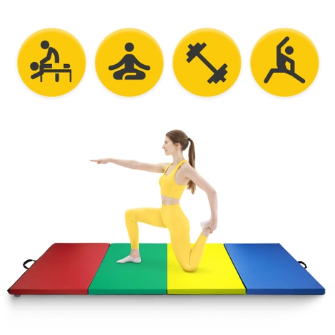 Materac gimnastyczny składany XL wielokolorowy