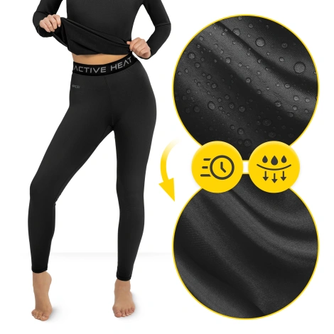 Zestaw odzieży termicznej unisex - czarny komplet 5w1 rozmiar M