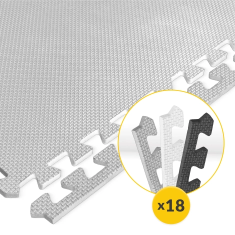 Mata edukacyjna dla dzieci puzzle 180 x 180 cm szara