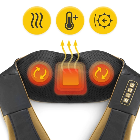 Masażer do karku i szyi SHIATSU PRO+ złoty