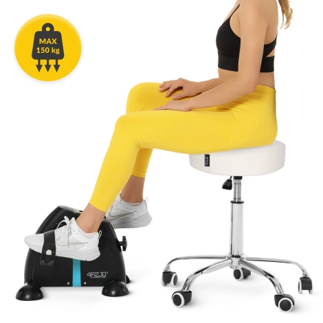 Taboret obrotowy do masażu PURE biały