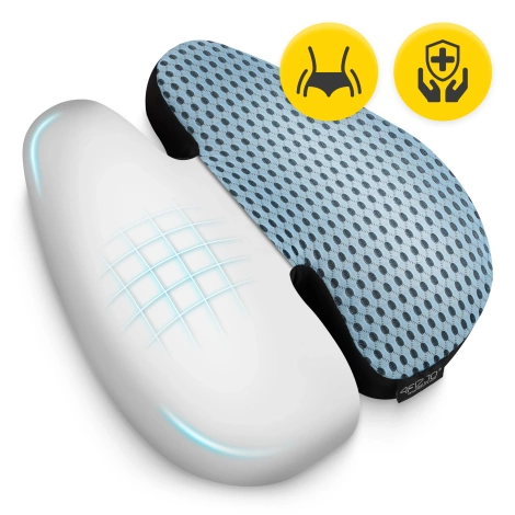 Poduszka ortopedyczna pod plecy niebieska