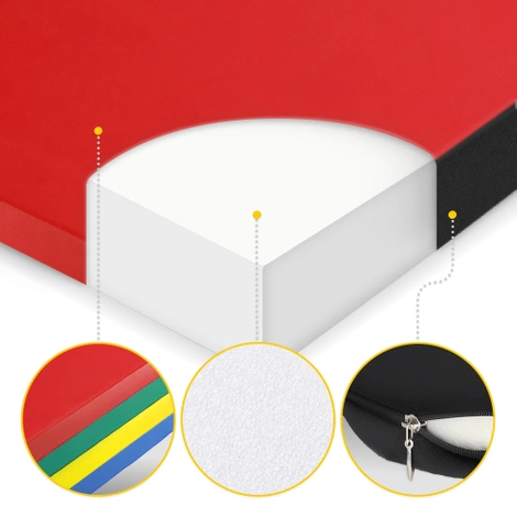 Materac gimnastyczny składany XL wielokolorowy