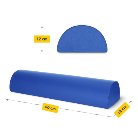 Półwałek rehabilitacyjny do masażu niebieski