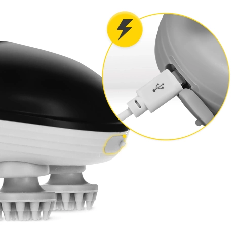 Elektryczny masażer do głowy wodoodporny czarny