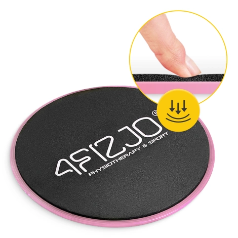 Dyski poślizgowe do ćwiczeń SLIDE 2 szt. różowe