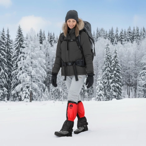 Stuptuty ochraniacze wodoodporne na buty uniwersalne czerwone