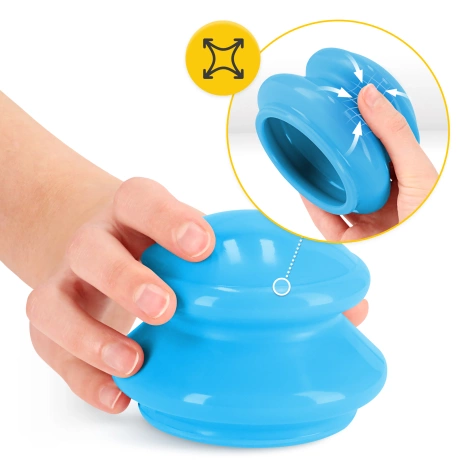 Bańki chińskie gumowe 4 szt. niebieskie